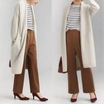 새상품급 1.4만 FX 롱 가디건 울 폭스 모