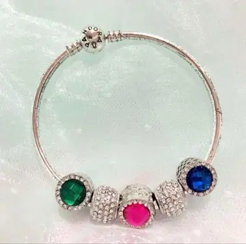 판도라 실버 뱅글 참 5개 포함