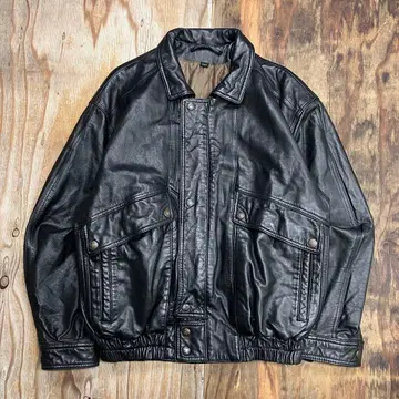 80s A-2 가죽 플라이트 자켓 히요우 vintage 블랙