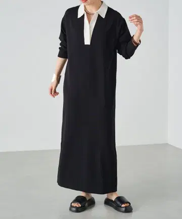 오메카시 폴로 니트 원피스