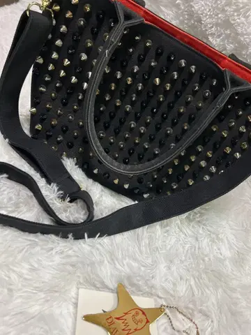 DIAVEL 스터드 2WAY 미니 토트 숄더 블랙 교체용 스터드 포함