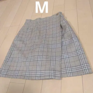 큐롯 스커트 체크 무늬 허리 64cm