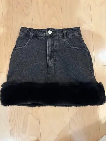 Darich 데님 미니 스커트 S 사이즈 인조 모피 포함