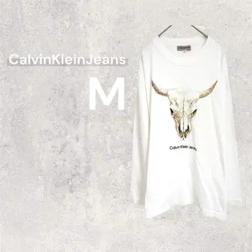 캘빈클라인 진 T셔츠 티셔츠 롱티 긴팔 M 면