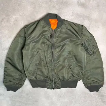 80s 구형 택 USA 제조 ALPHA MA-1 플라이트 자켓 M 알파