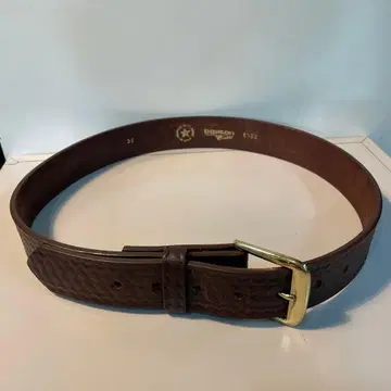 boston 엠보 디자인 벨트 32 브라운 바스켓웨이브 패턴