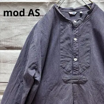 mod AS 피셔맨 셔츠 풀오버 셔츠 히코리 스트라이프