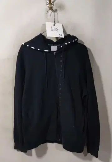 집업 후드티 블랙 / 후드 로고