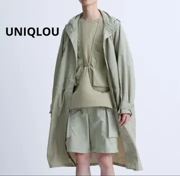UNIQLOU 라이트웨이트 나일론 후드티 코트