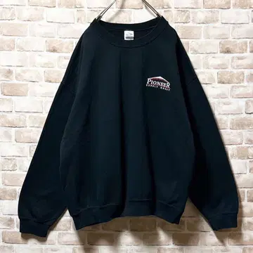 자수 원 포인트 GILDAN 블랙 맨투맨 XL 빅 실루엣