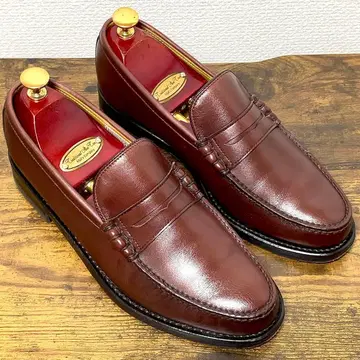 REGAL 임페리얼 그레이 코인 로퍼 보르도 24.5EE 가죽 신발