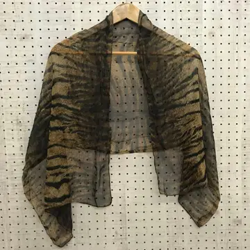 인디 쓰리 애니멀 Y2K 구제 의류 잡화 호랑이 패턴 타이거 시어 스톨