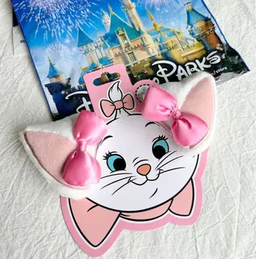 캘리포니아 디즈니 마리 귀 달린 핑 핑크 리본