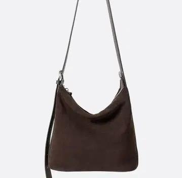 인기 천연 가죽 다크 브라운 스웨이드 숄더백