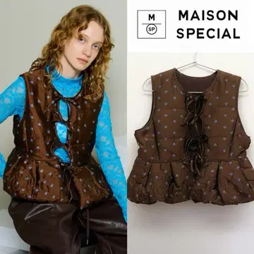 MAISON SPECIAL Embroidery Peplum Vest MT