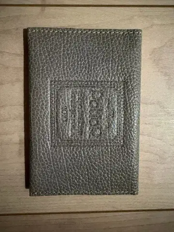 Potior 포티올 그레이 가죽 명함지갑 이단 접이식