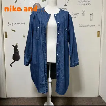 #487 니코앤드 데님 노카라 자켓 원피스?