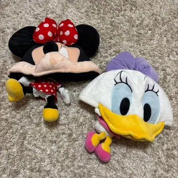 미니 마우스 & 데이지 덕 봉제 인형 모자