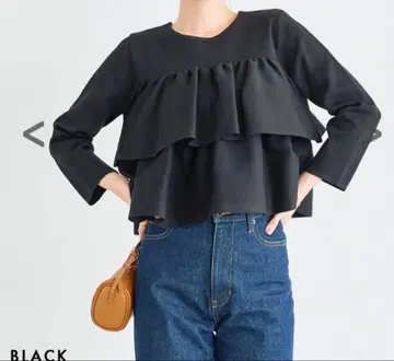 베이스먼트 온라인 크롭 플레어 니트 블랙