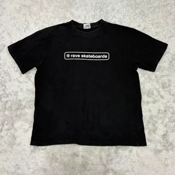 rave skateboards T셔츠 블랙 L 스트릿 BZ08