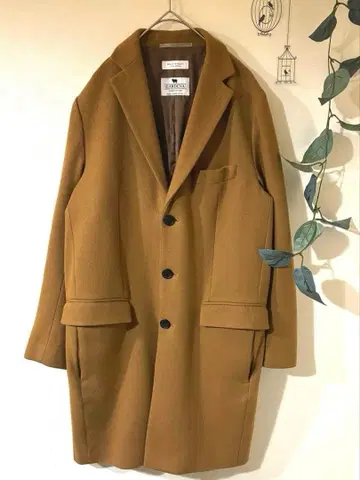 UNITED ARROWS 체스터 코트 카멜 M 이탈리아제 패브릭