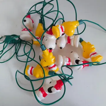 스누피 크리스마스 라이트 오너먼트 캐릭터 세트 작동 확인 완료