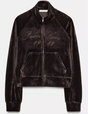 zara 텍스트 포함 벨벳 자켓