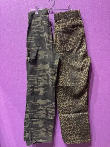 카모플라쥬 카고 팬츠 레오파드 무늬 팬츠 2세트