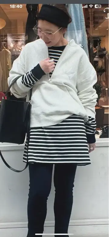 onit/오니트 별주 OVERSIZE 보더 롱 슬리브