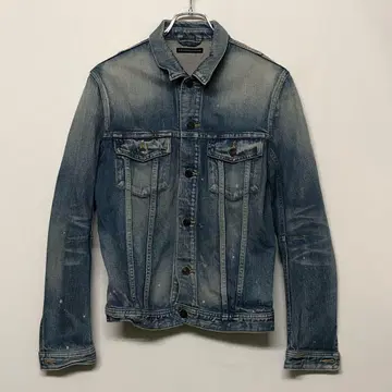 LOUNGE LIZARD 인디 시리즈 도쿄 락 모드 구제 의류 데님 자켓