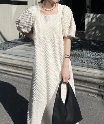 CAPRICIEUX LE'MAGE 컷오프 원피스 에크루 F 사이즈