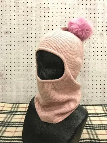 페어리 로맨틱 키즈코어 구제 의류 잡화 폼폼 포함 니트 발라클라바