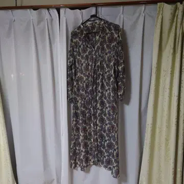 Mt 페이즐리 무늬 긴팔 셔츠 원피스