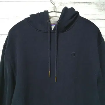 챔피온 로고 자수 심플 후드티 네이비 USA 구제 의류