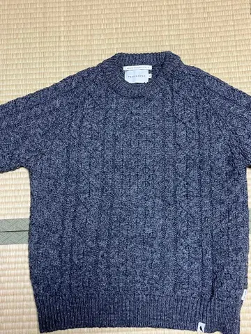 영국제 PEREGRINE 케이블 짜임 아란 니트 M 그레이