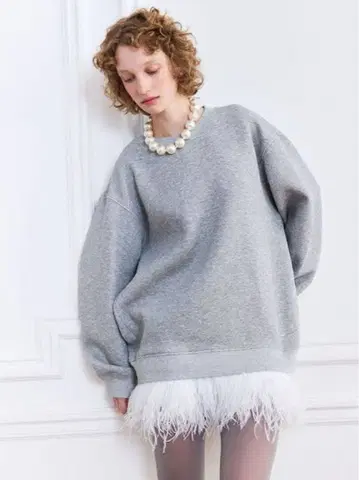 페더 헴 맨투맨 원피스