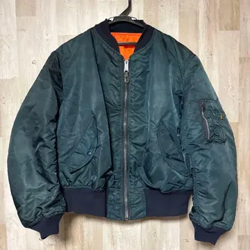 90s USA 알파 MA-1 플라이트 자켓 네이비 XL