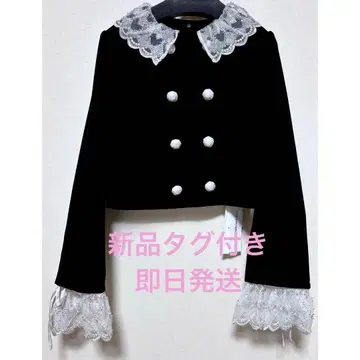 lily brown 스캘럽 비쥬 어태치드 자켓