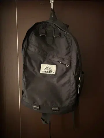 GREGORY 화이트 택 데이팩 블랙 백팩 보틀 홀더 포함