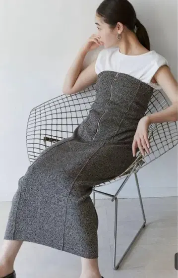 러그나무 문 2way 프론트 지퍼 원피스