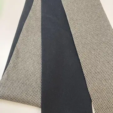 반폭 오비 장척 리버서블 블랙 그레이 사슴 무늬