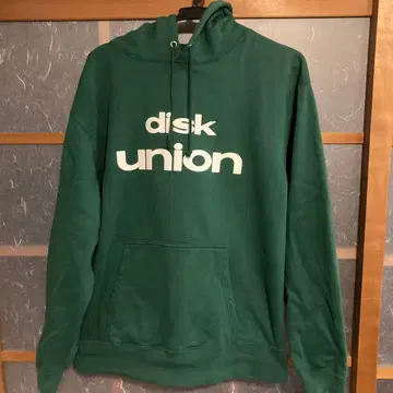 disk union 디스크 유니온 후드티 그린 녹색 레코드샵