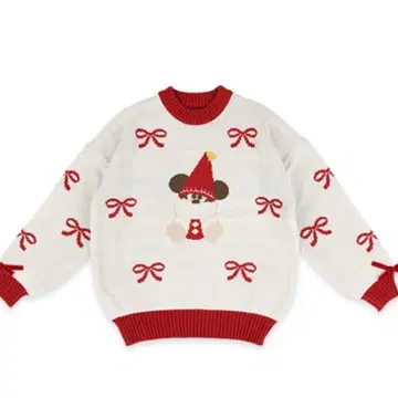 택 포함 릴린린 스웨터 크리스마스 2025 디즈니 리본