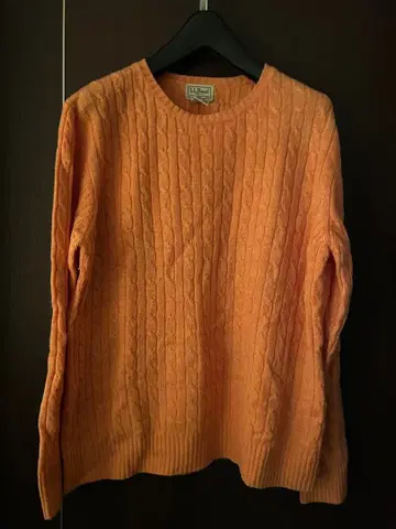 L.L.Bean 90s 케이블 니트 오렌지 스웨터