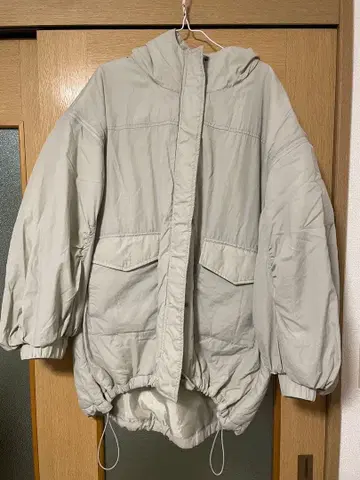 JEANASIS 몬스터 후드티 코트 라이트 그레이