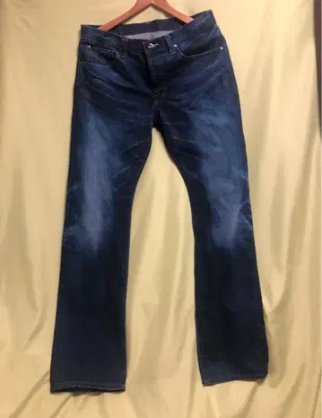 타케오 키쿠치 다크 블루 스트레이트 청바지 깔끔 USED