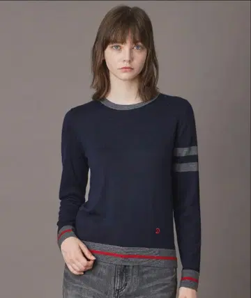 DRESSTERIOR 파인 메리노 쿨 넥라인 풀오버