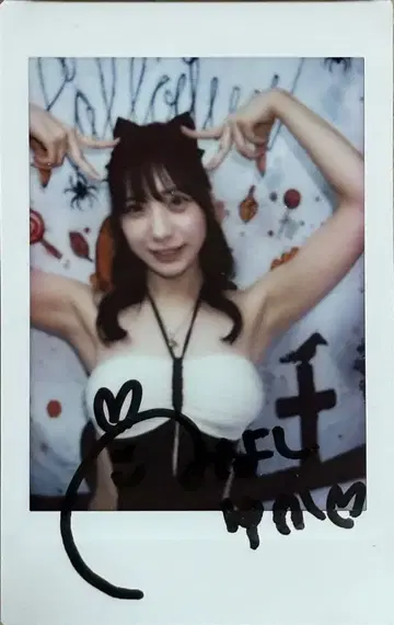 미요시 유카 친필 사인 폴라로이드