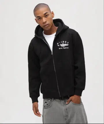 AVIREX 블랙 후드티 L 사이즈