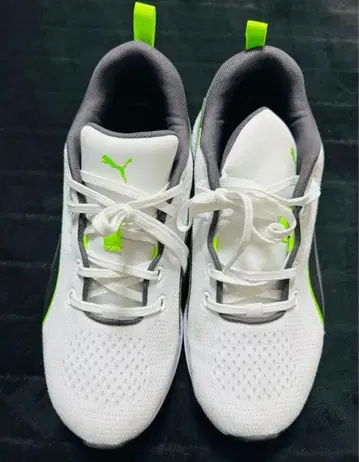 Puma 러닝화 화이트/그레이/라임